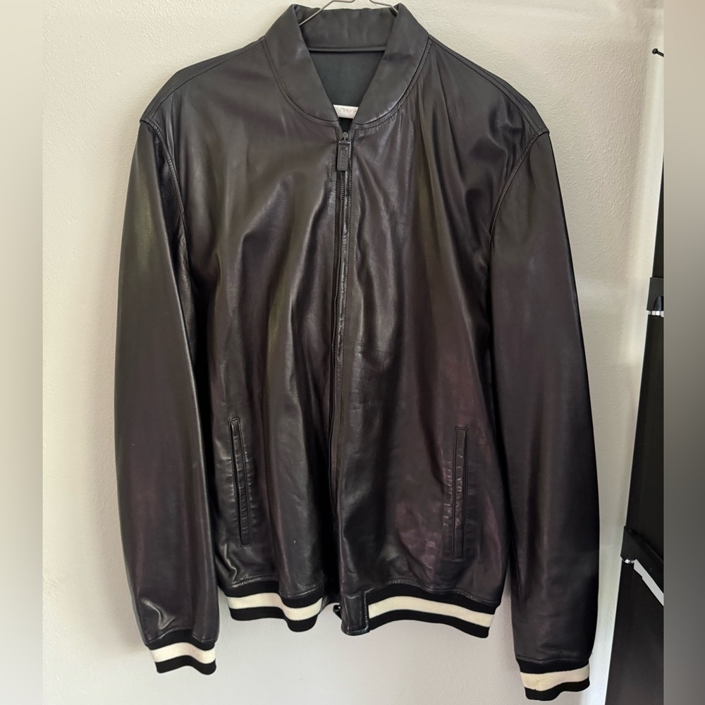 Bally leather bomber jacket